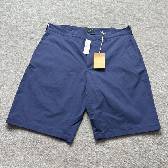J. Crew Shorts Jcrew Tech Short Men 34 Blue Stretch Chino 5 Nylon